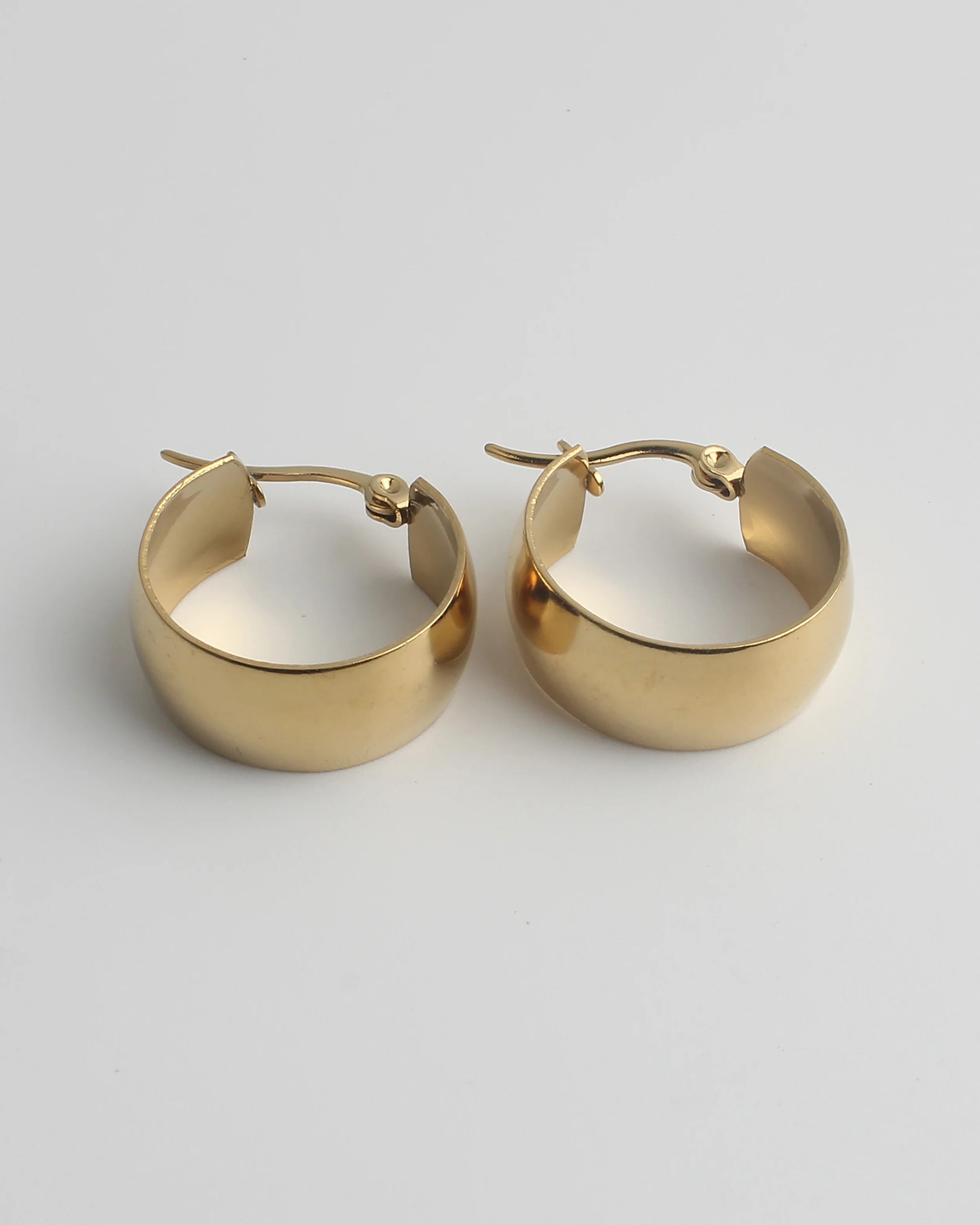 Golden hoop earrings