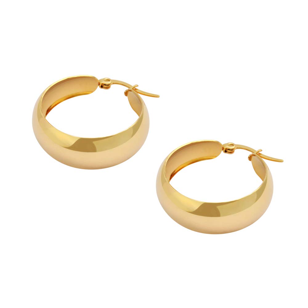 Golden hoop earrings