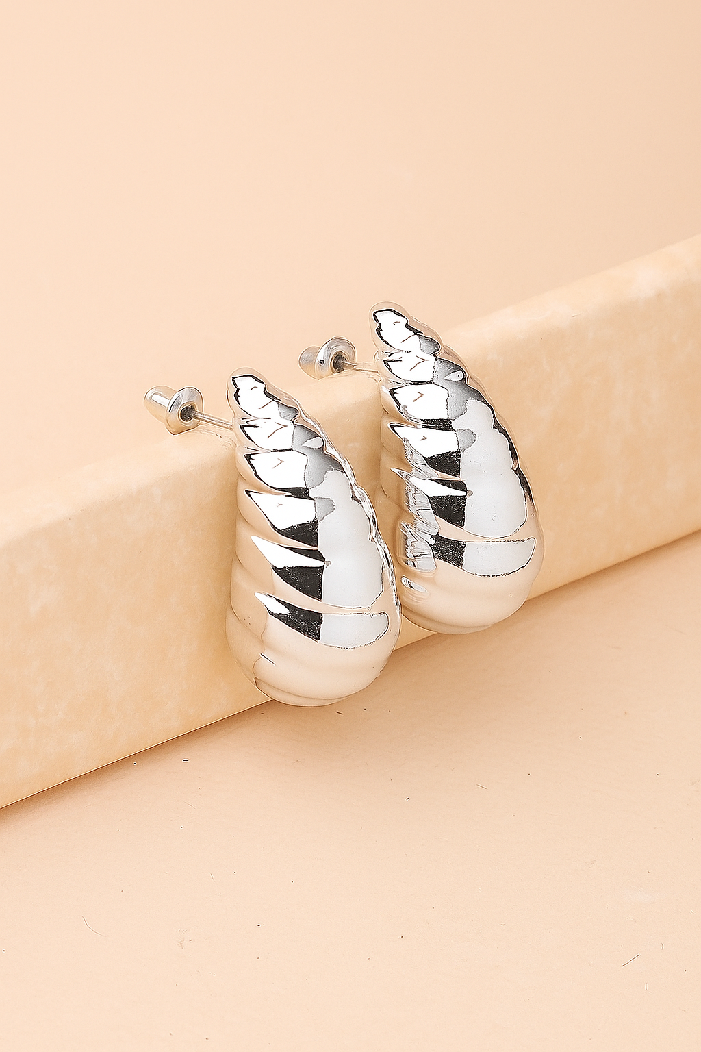 Hyperbola drop earrings-silver