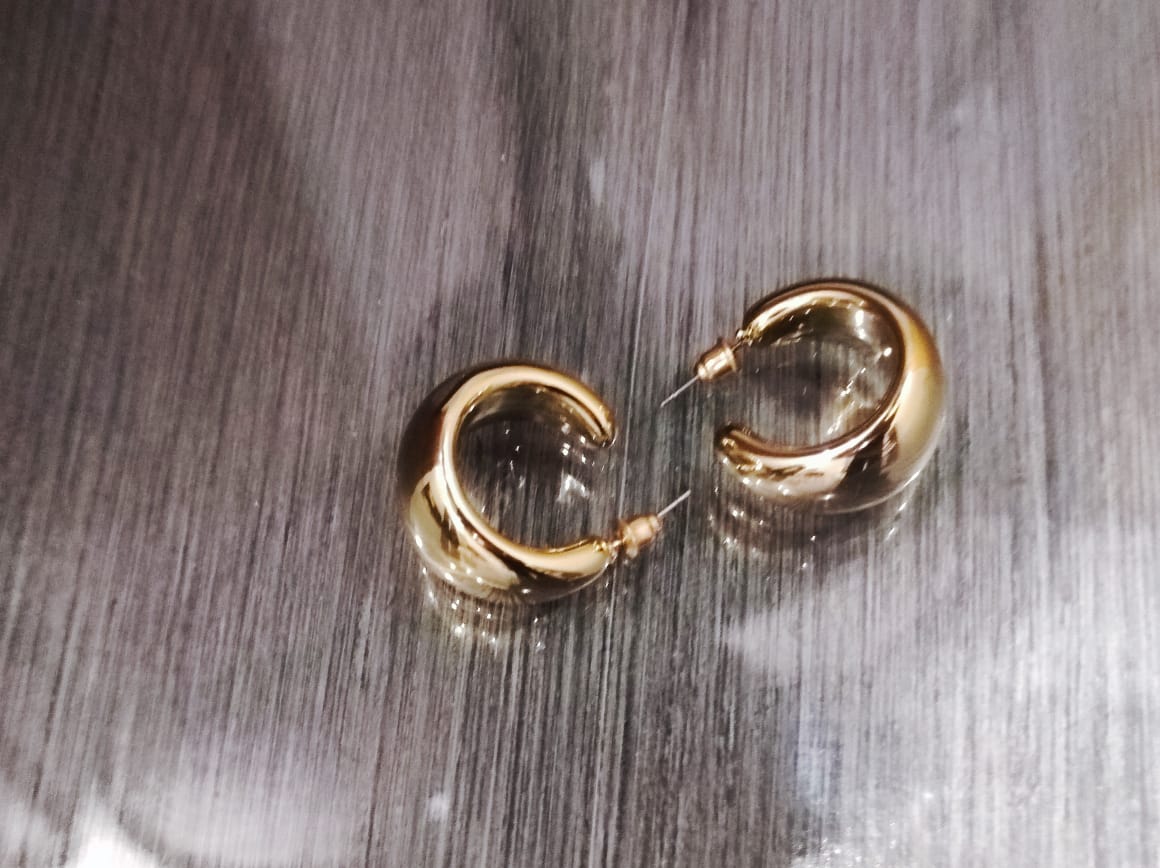 Hoop Earrings Glossy Shine Earrings