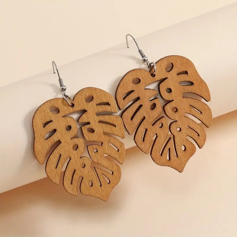 Monstera Leaf Earrings