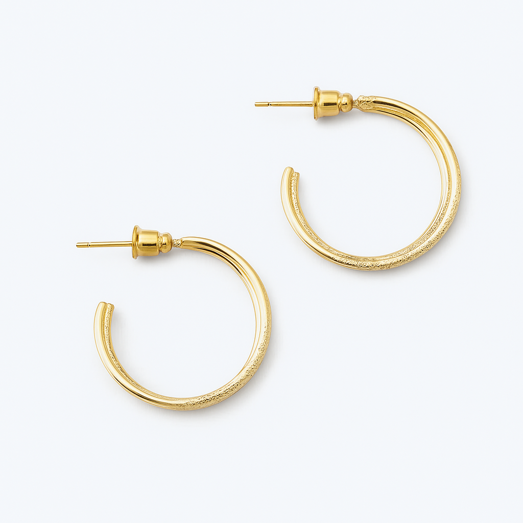 Vintage double hoop earrings