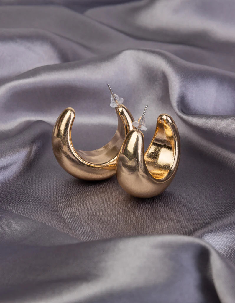 Hoop Earrings Glossy Shine Earrings