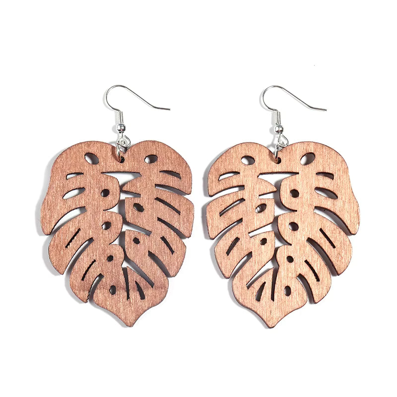 Monstera Leaf Earrings