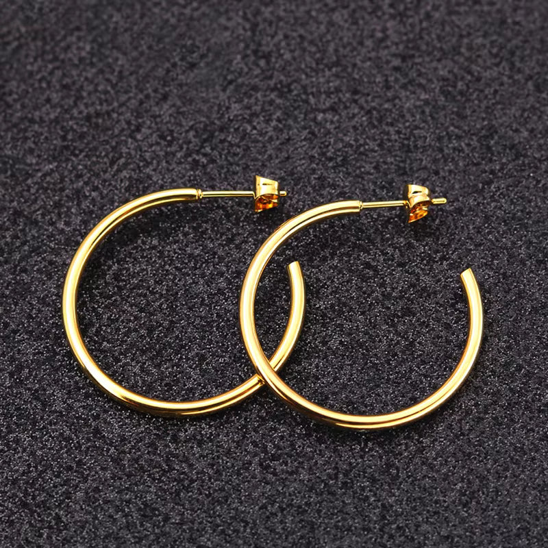 Golden Hoop Earrings