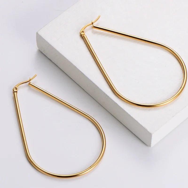 Threader hoop earrings