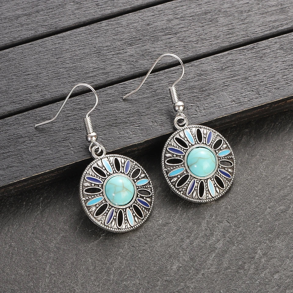 Emerald Green Heart Earrings