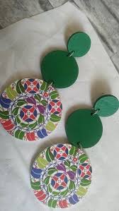Ethnic Retro Circular Splicing earrings