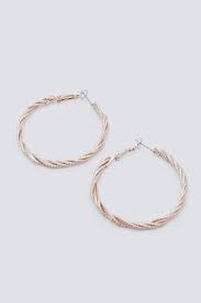 Gold Line Etched Hoop Earrings