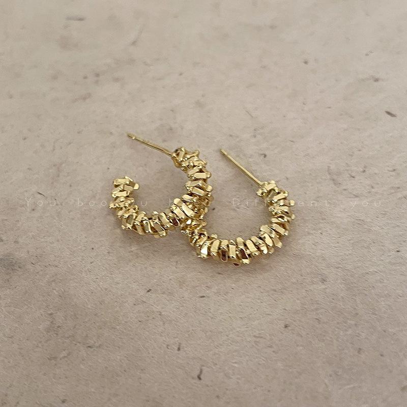 Versatile Golden C-Shaped Earrings for Women