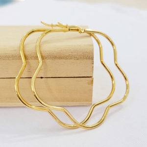 Flower Hoop Earrings