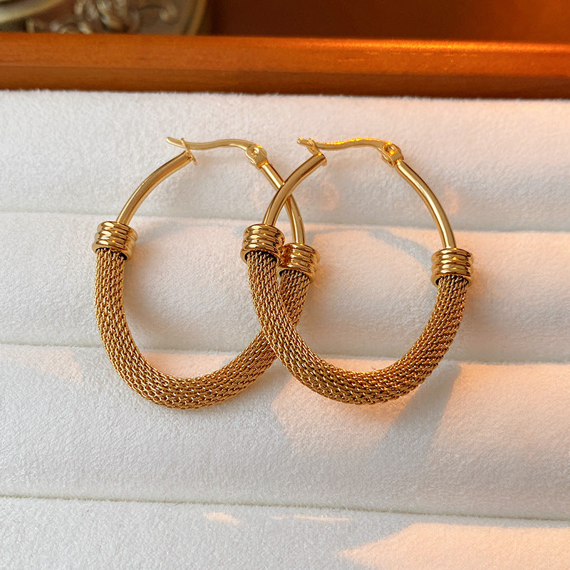 Vintage Oval Geometric Pendant Earrings for Women
