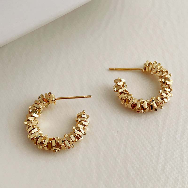 Versatile Golden C-Shaped Earrings for Women