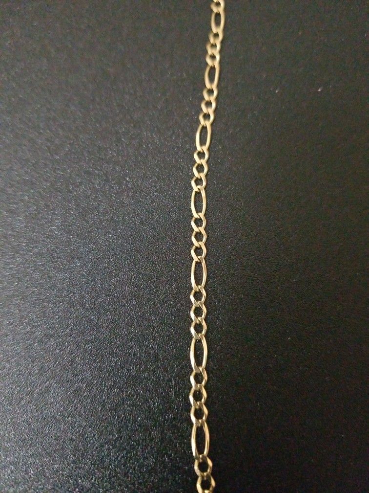 14K Yellow Gold Figaro Chain - Italian Design