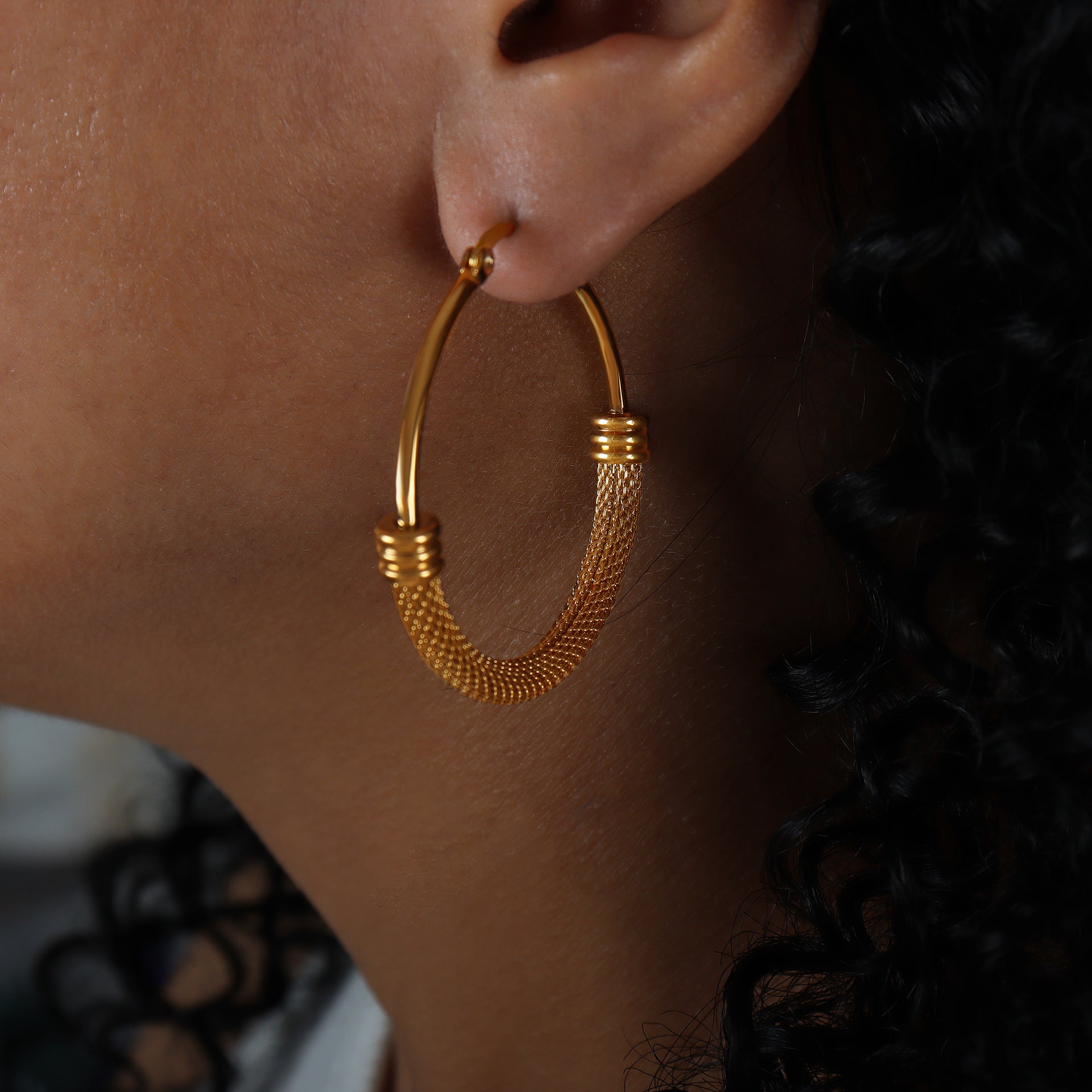 Vintage Oval Geometric Pendant Earrings for Women