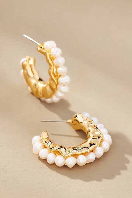 Pearl Hoop Earrings