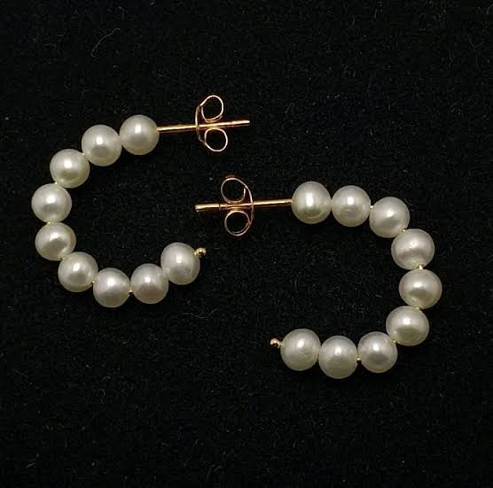 Pearl Hoop Earrings