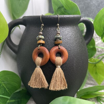 Bronze-tone Earring Set Bohemian Retro Drop Dangle
