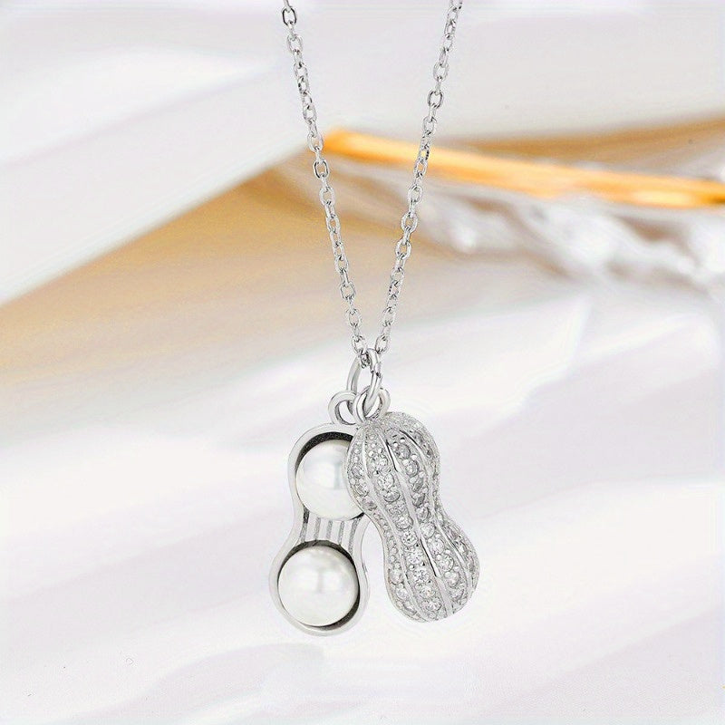 Peanut pendant necklace
