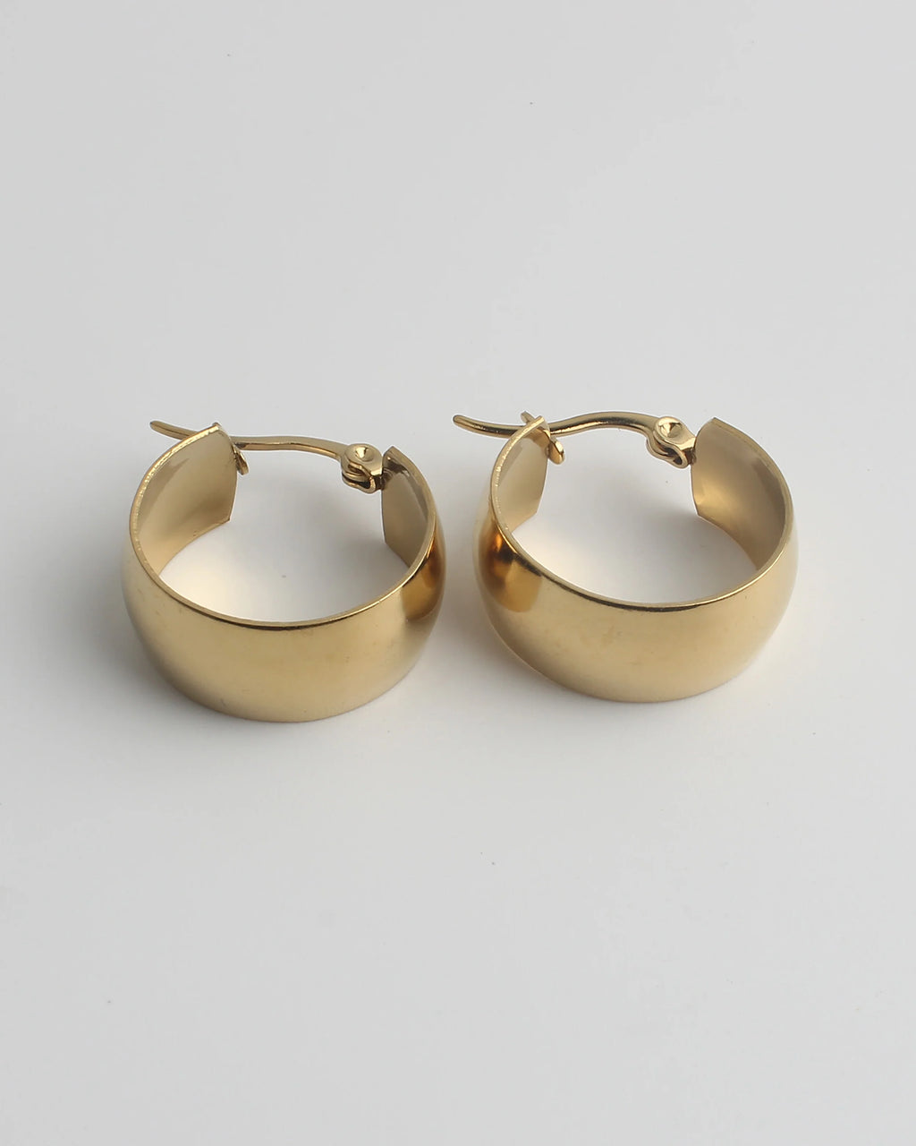 Golden hoop earrings
