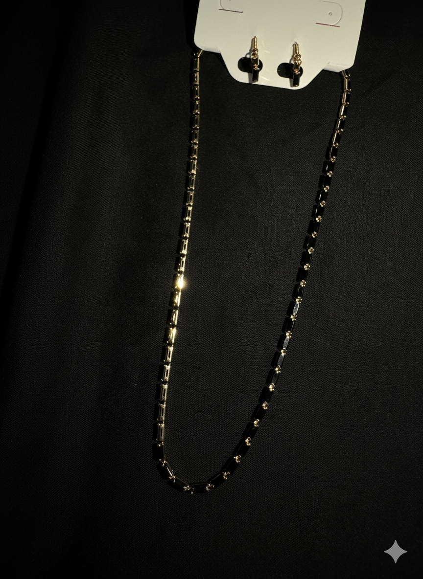 Stainless Steel Tail Tennis Necklace.