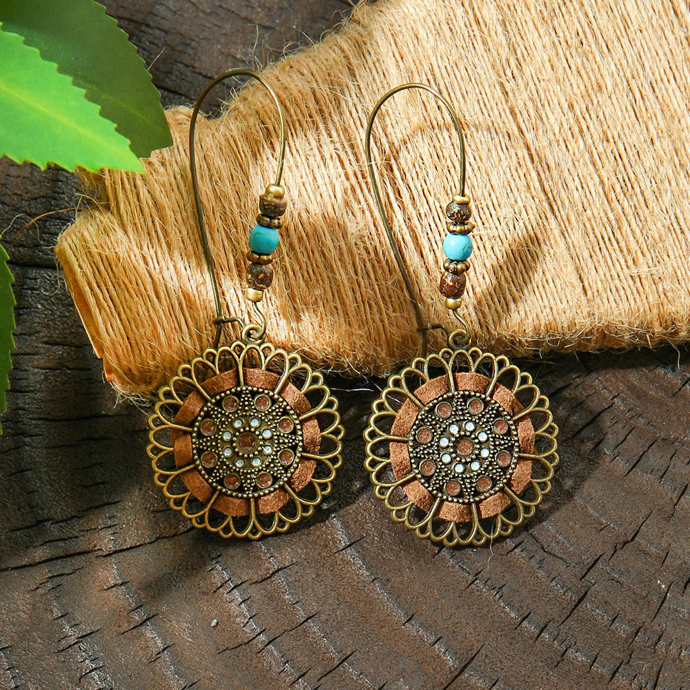 Boho Floral Filigree Earrings