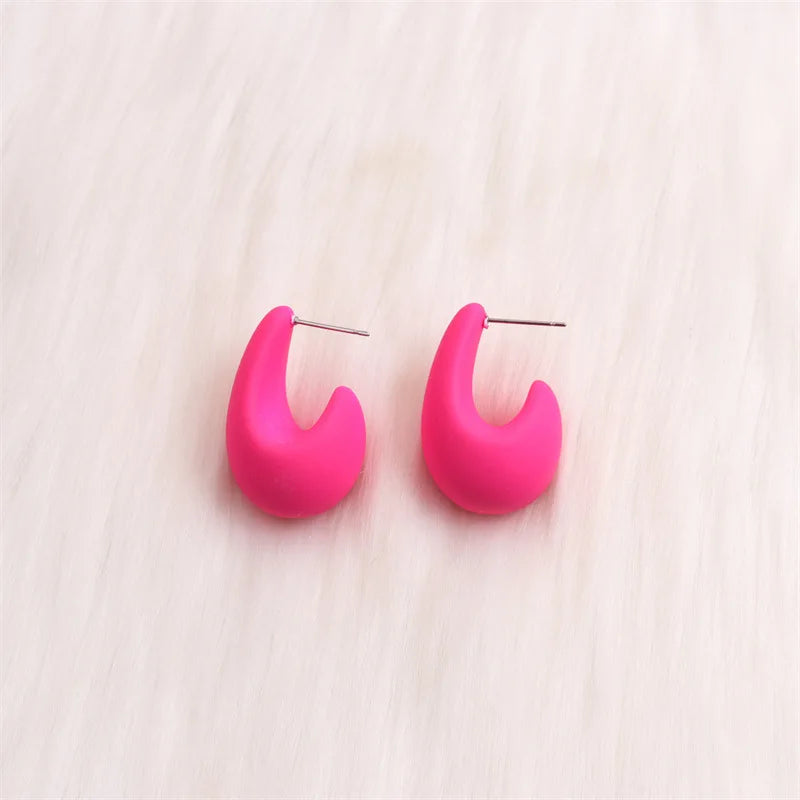 Water drop stud earrings