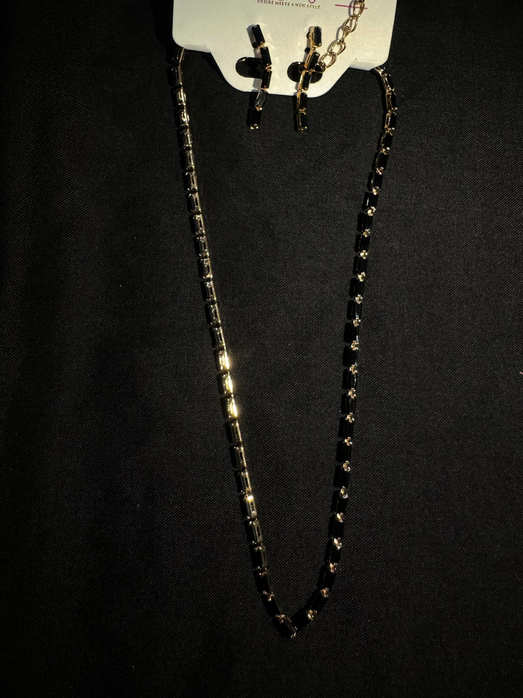 Stainless Steel Tail Tennis Necklace.