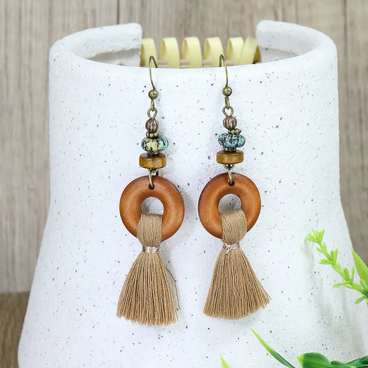 Bronze-tone Earring Set Bohemian Retro Drop Dangle