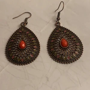 bohemian style teardrop earrings