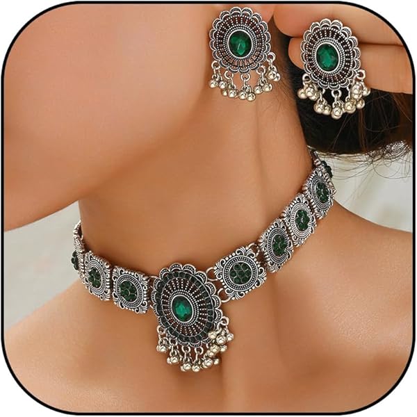 Vintage Inspired Tassel Necklace Earrings Set