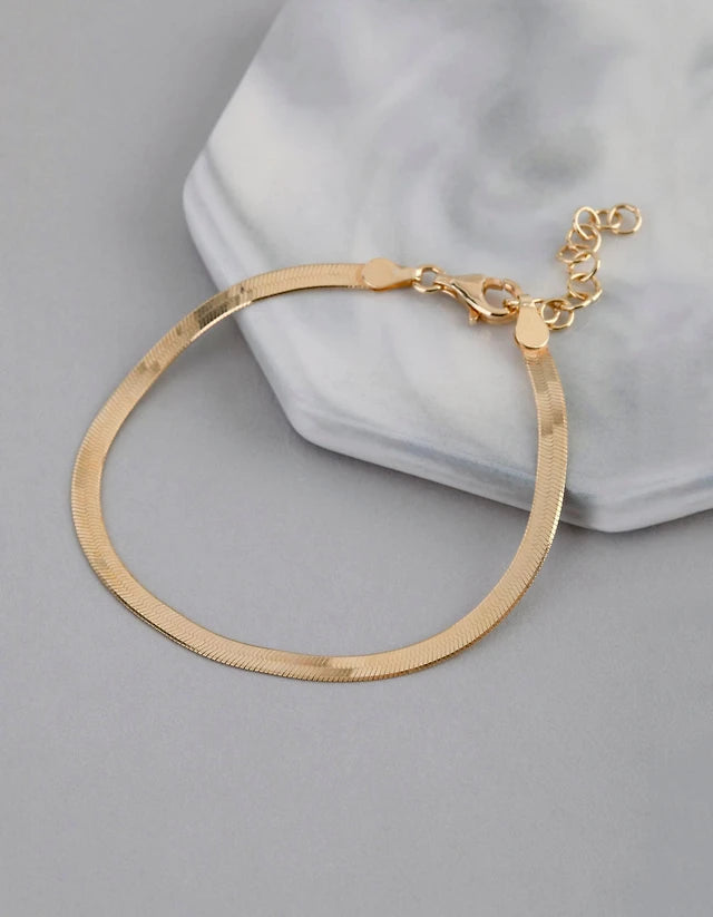 Genevive Men’s Sterling Silver Snake Chain – White Gold Plated Sleek Design