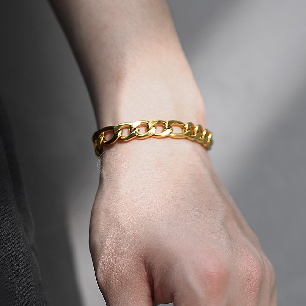 Unisex Classic Gold Chain Bracelet