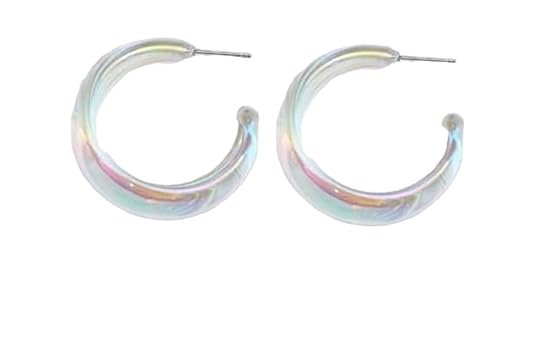 Trendy Transparent Acrylic C-Shaped Korean Earrings