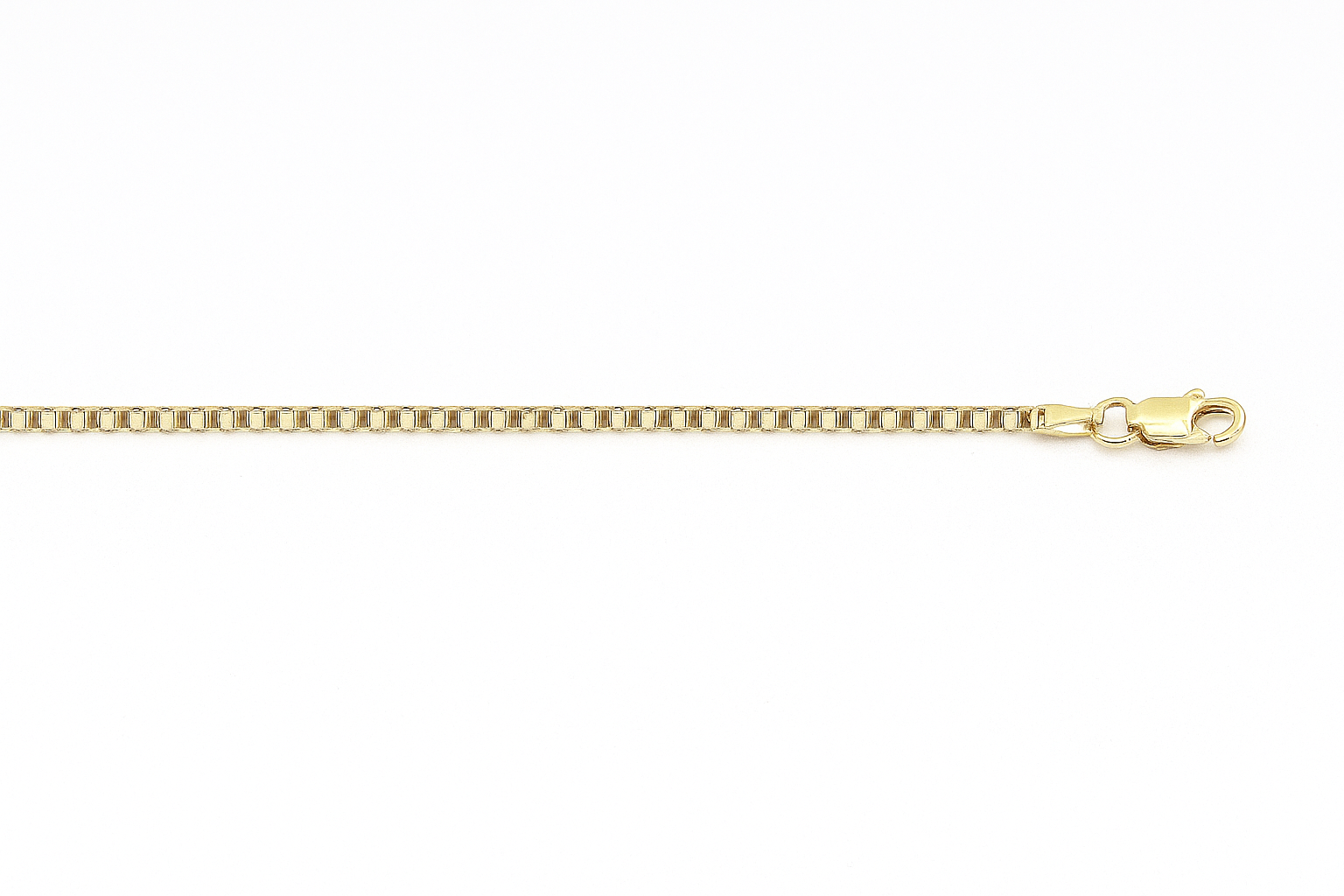 Yellow Gold Box Chain Bracelet – Sleek & Minimalist Design