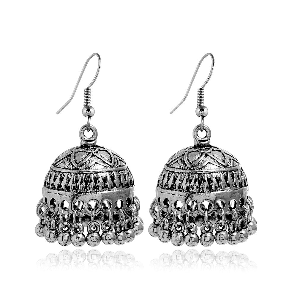 Elegant Classic Silver Small Jhumka Earrings