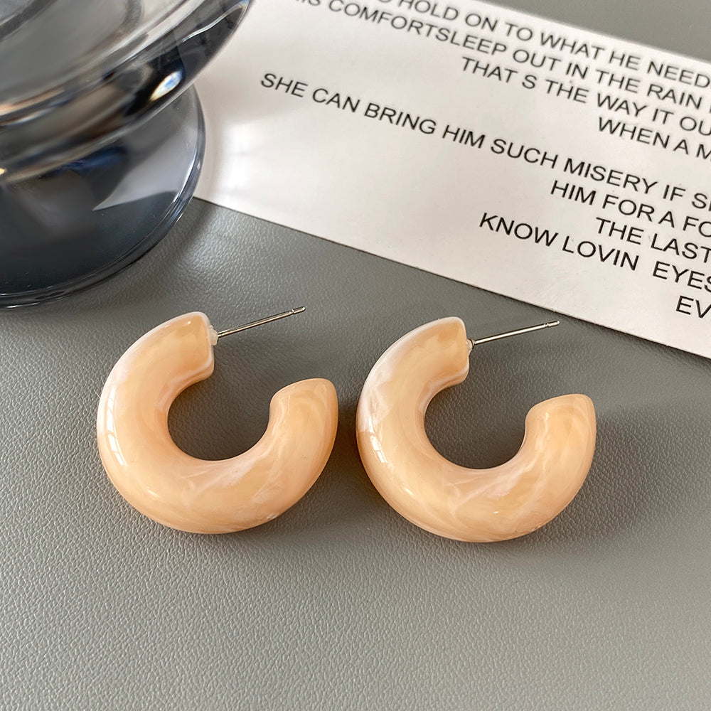 Acrylic hoop earrings