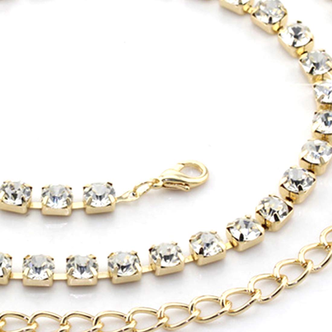 Trimming Shop Rhinestone Metal Charm Necklace for Women