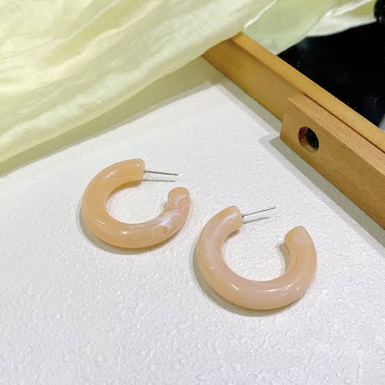Acrylic hoop earrings